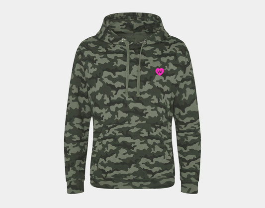Herren Hoodie Camo Green