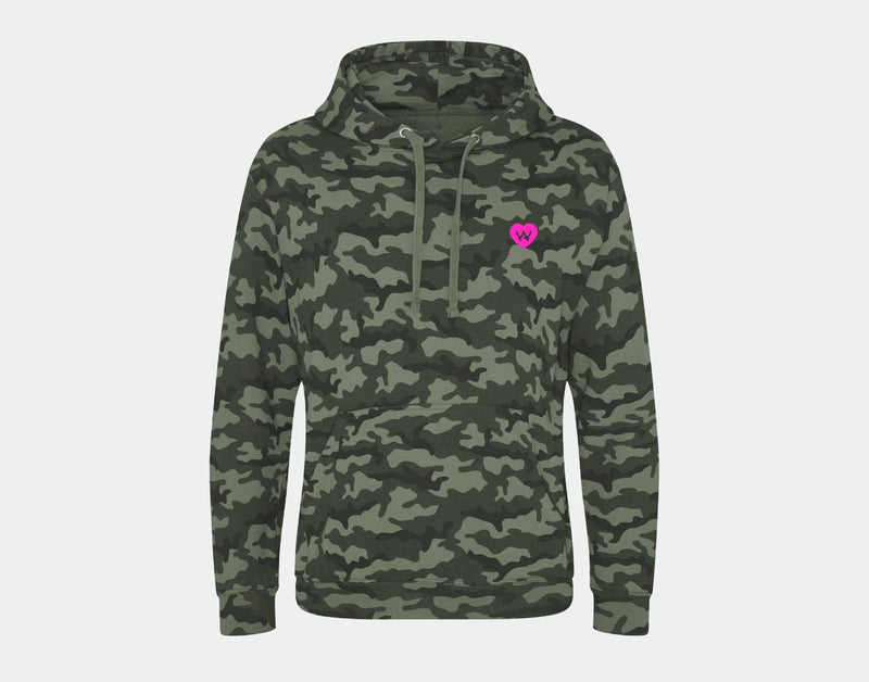 Herren Hoodie Camo Green