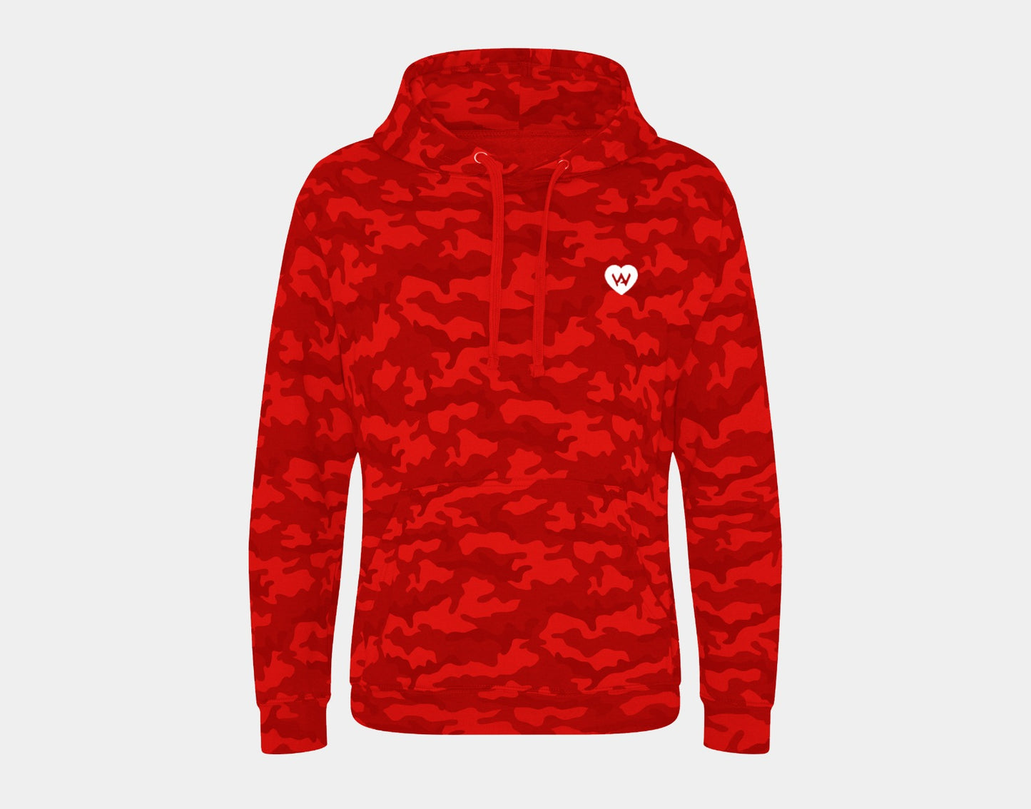 Herren Hoodie Camo Red